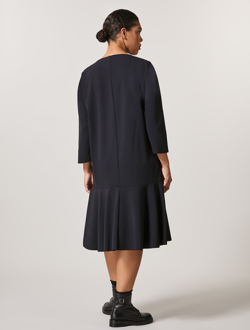 Scuba jersey dress - Dark navy - Marina Rinaldi - 3