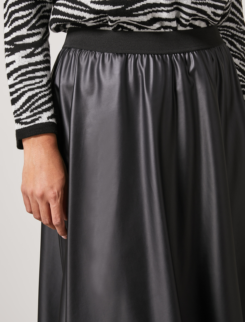 Rock aus beschichtetem Jersey - Schwarz - Marina Rinaldi - 3