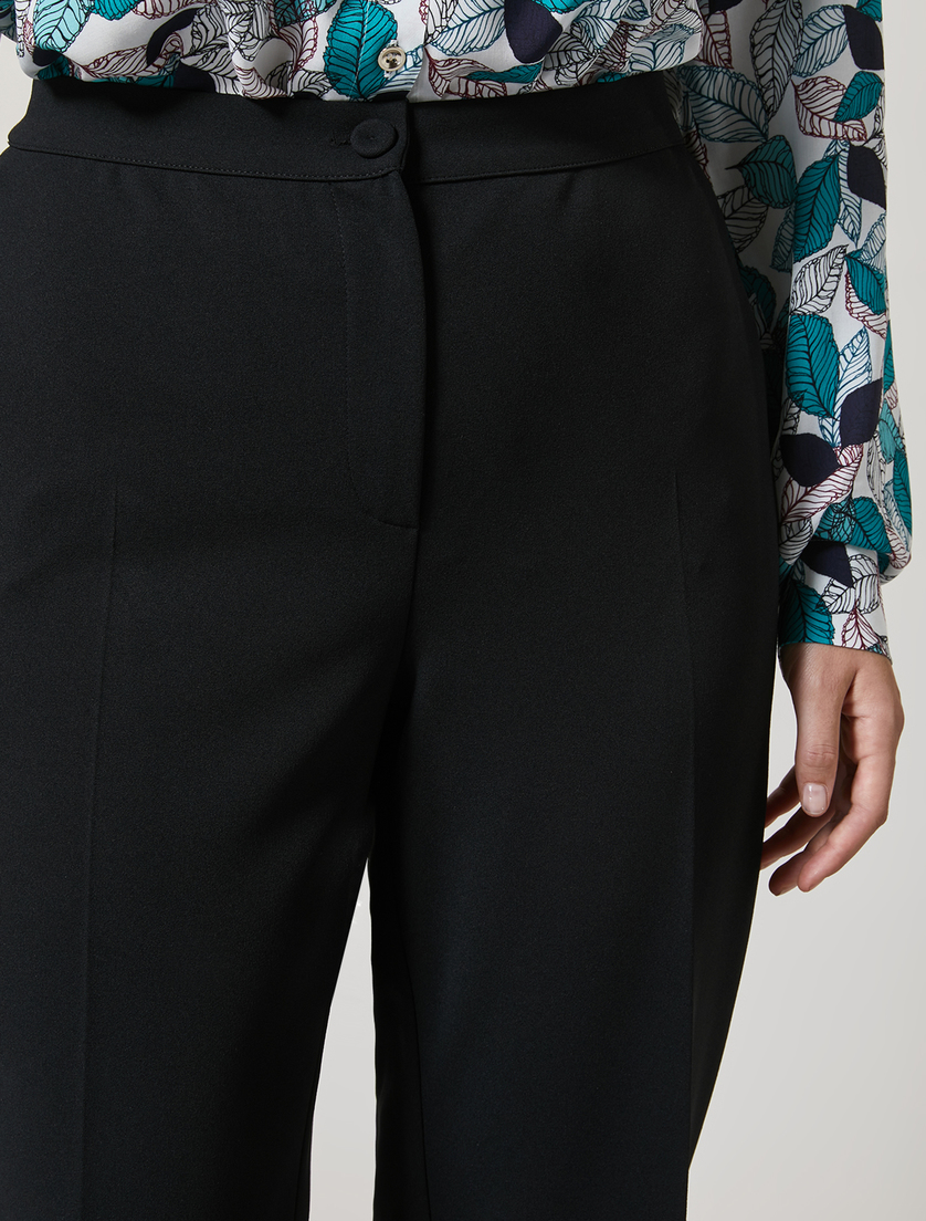 Scuba jersey trousers - Dark navy - Marina Rinaldi - 3