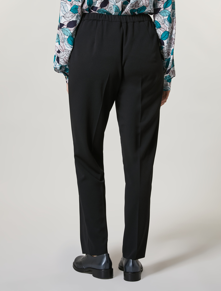 Scuba jersey trousers - Dark navy - Marina Rinaldi - 4