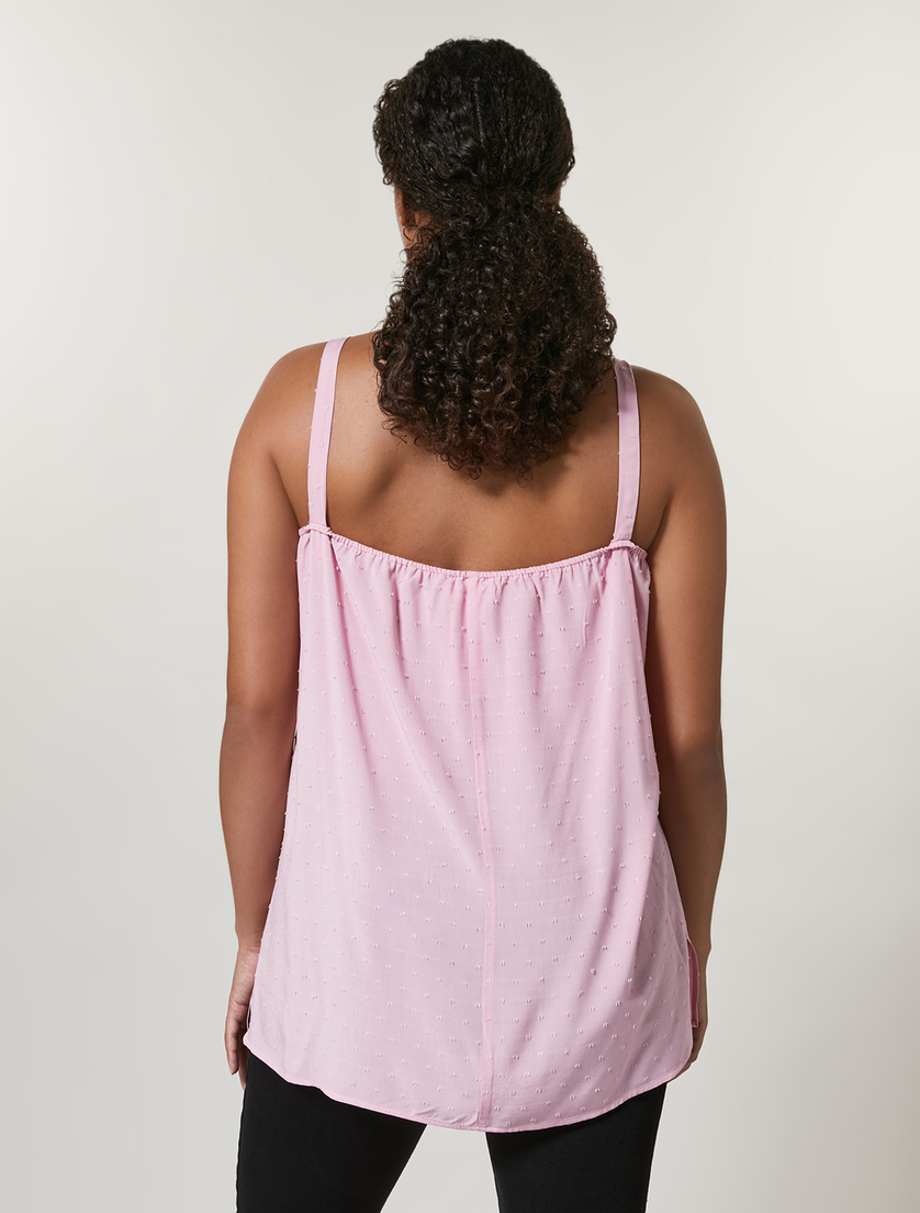 Plumetis viscose top - Pink - Marina Rinaldi - 3