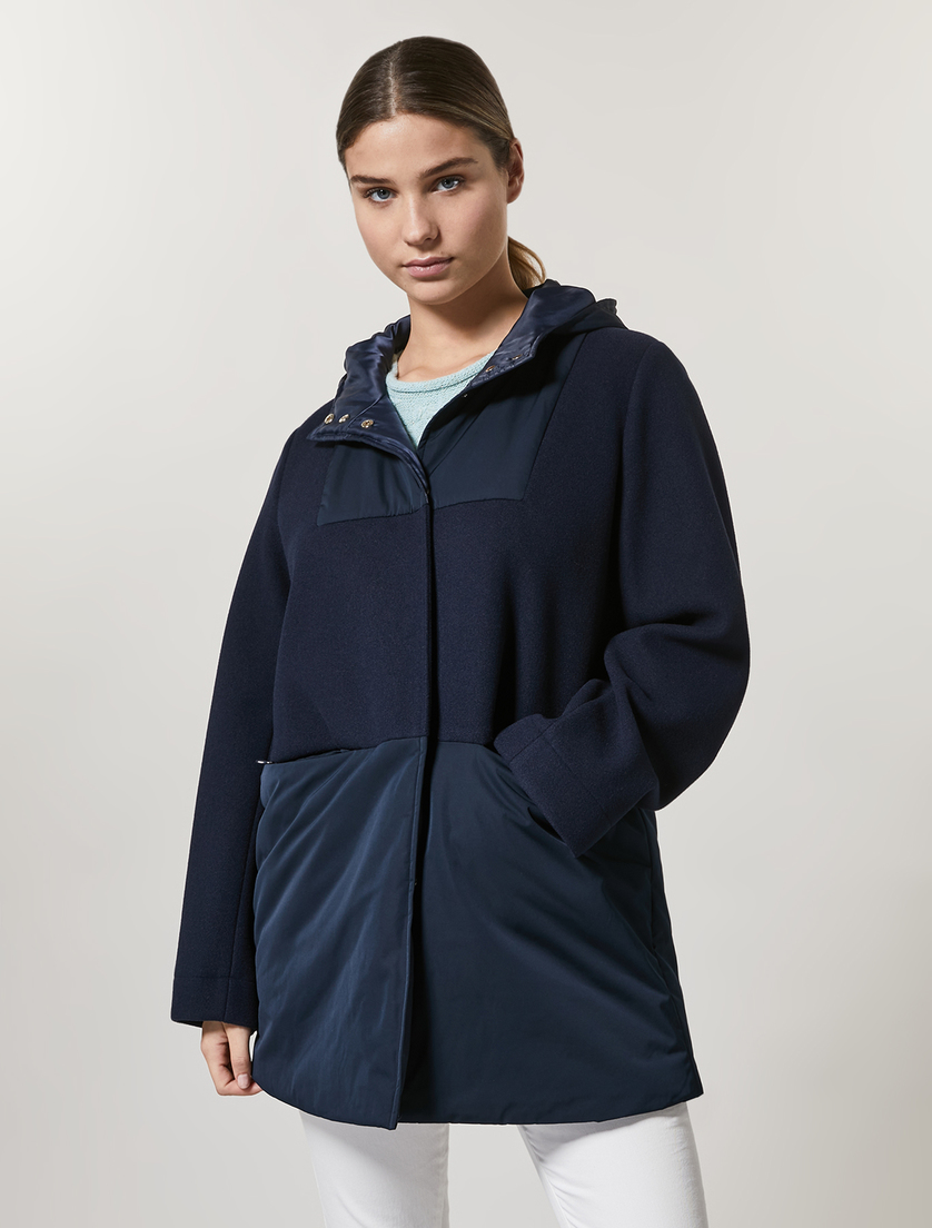 Jersey coat - Dark navy - Marina Rinaldi