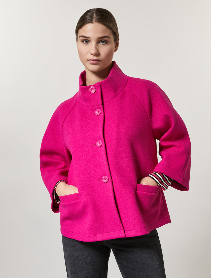Jersey pea coat - Fuchsia - Marina Rinaldi