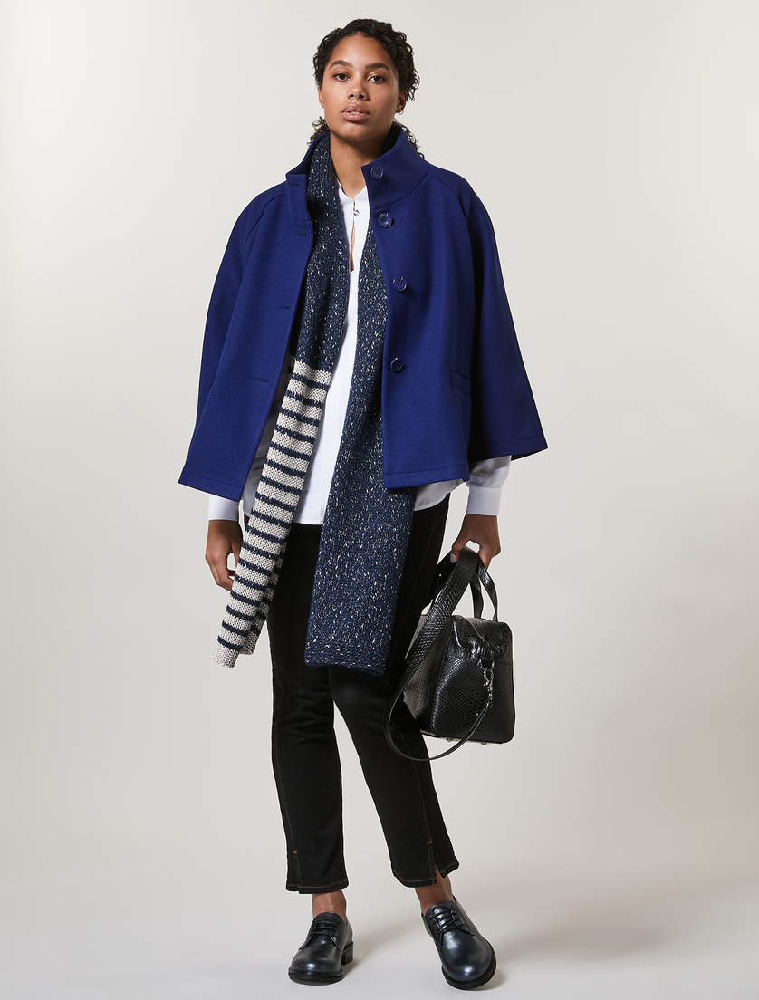Jersey pea coat - Dark navy - Marina Rinaldi - 4