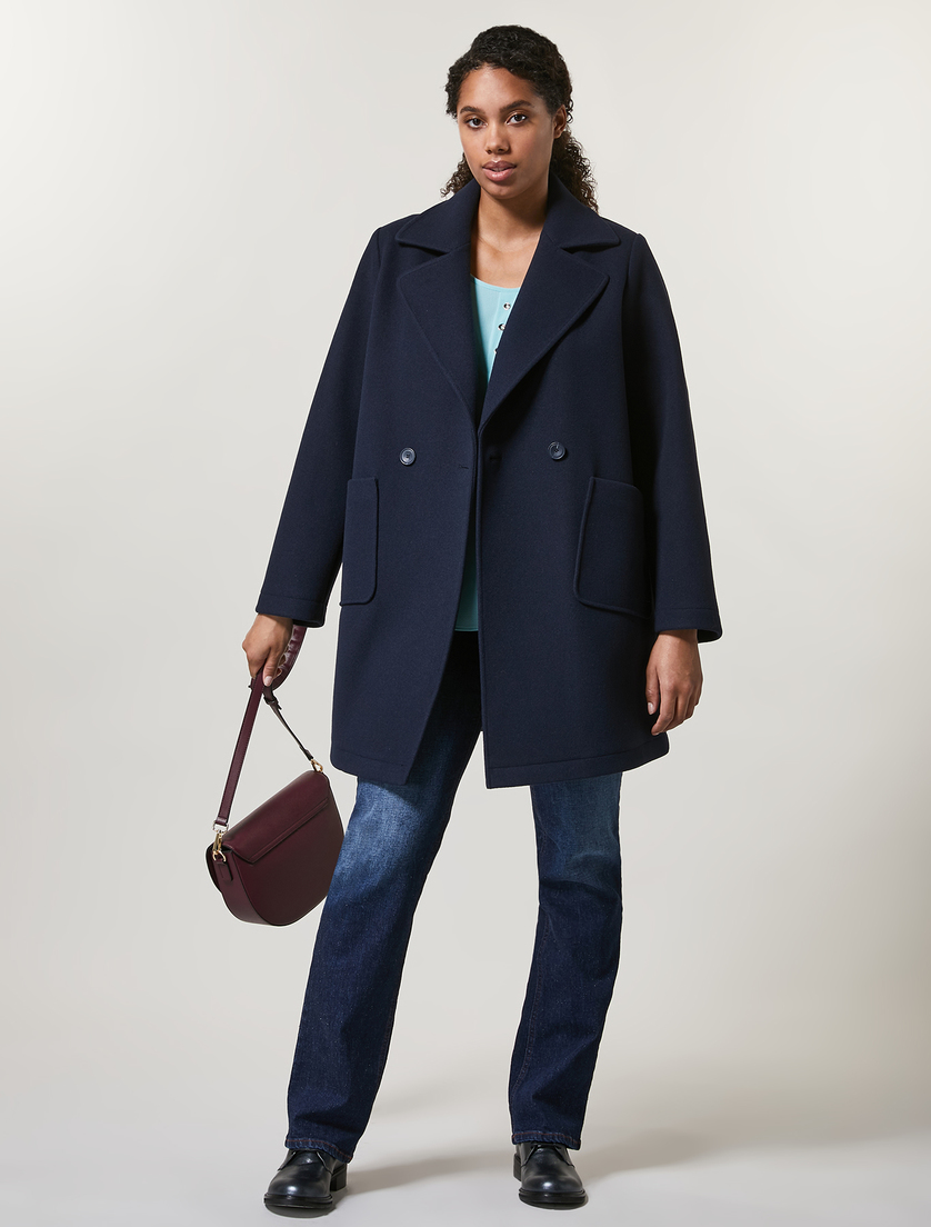 Jersey coat - Dark navy - Marina Rinaldi - 4