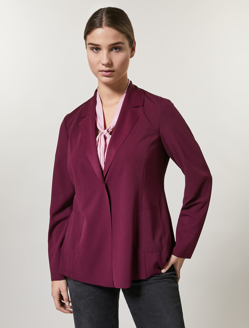Scuba jersey blazer - Purple - Marina Rinaldi