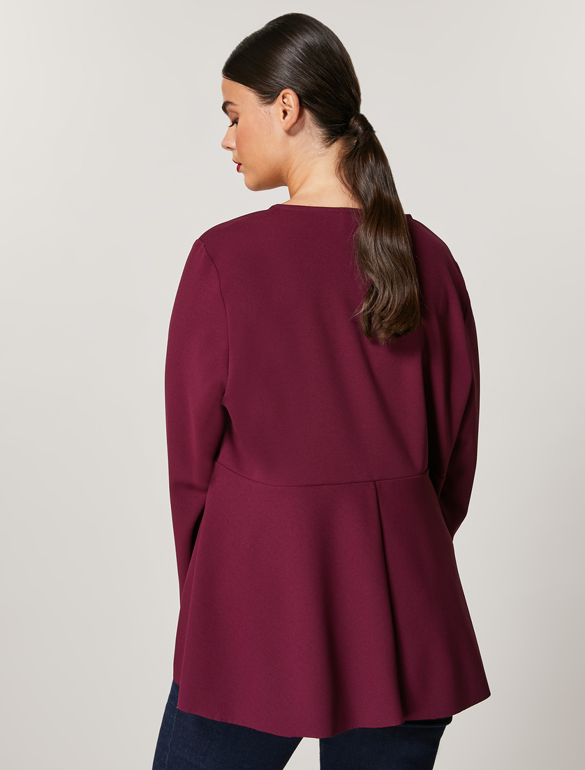 Scuba jersey sweatshirt - Purple - Marina Rinaldi - 3