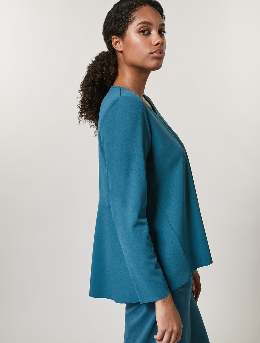 Scuba jersey sweatshirt - Dark green - Marina Rinaldi - 2
