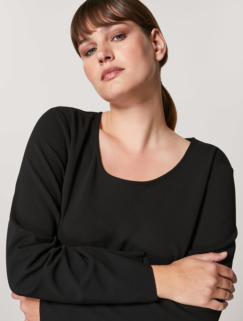 Scuba jersey sweatshirt - Black - Marina Rinaldi - 2