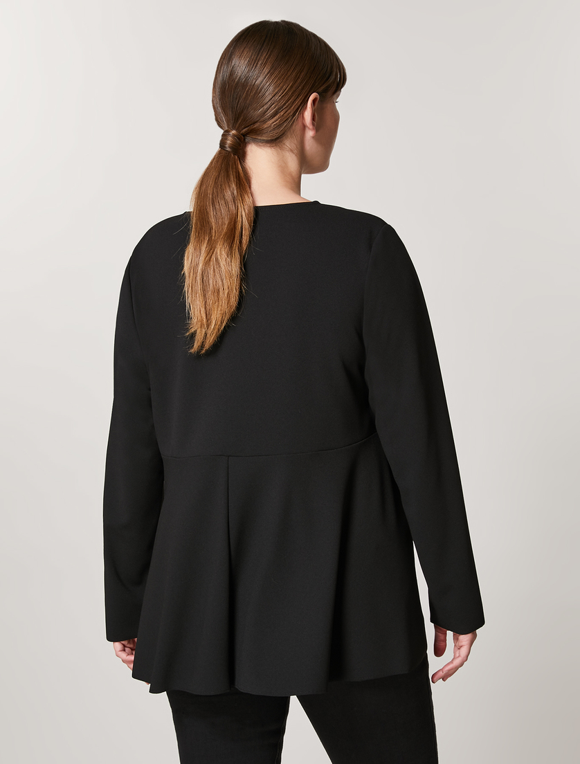 Scuba jersey sweatshirt - Black - Marina Rinaldi - 3