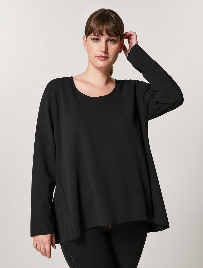 Scuba jersey sweatshirt - Black - Marina Rinaldi
