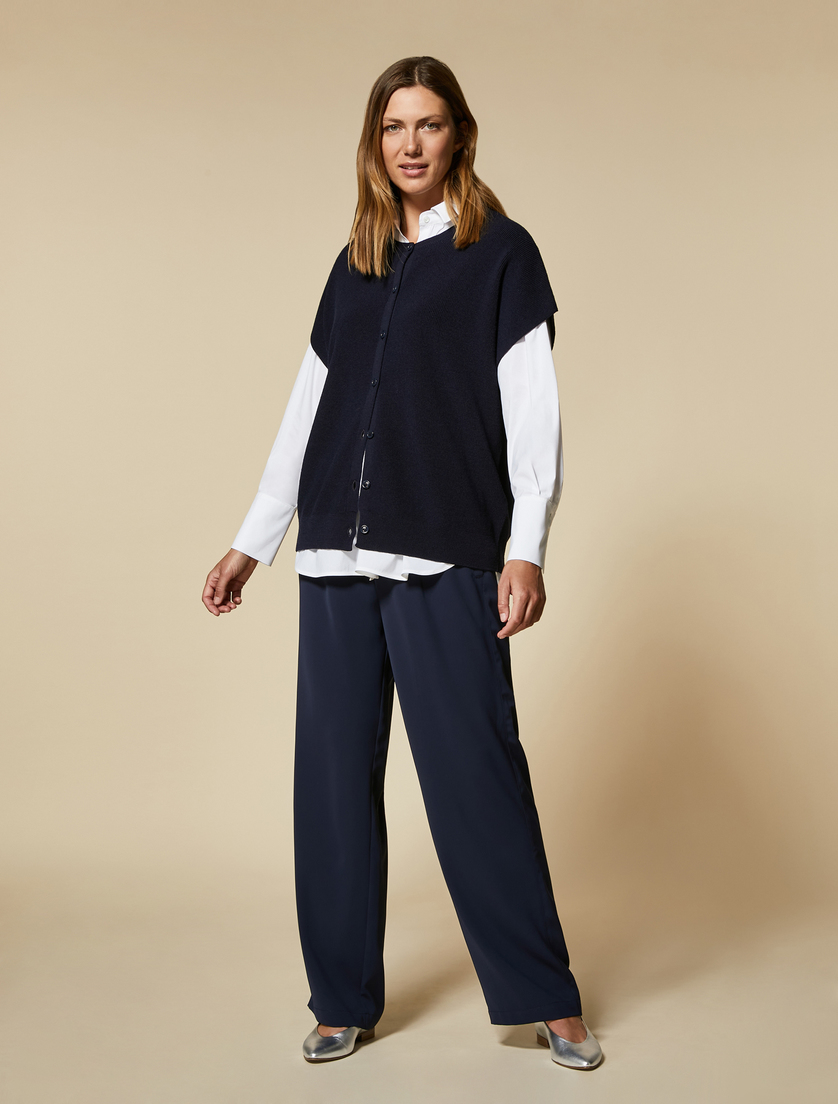 Pure wool cardigan - Dark navy - Marina Rinaldi - 4