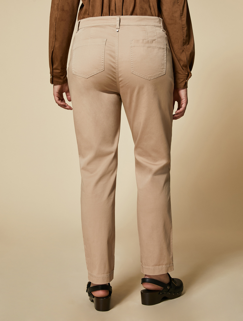 Slim gabardine trousers - Colonial - Marina Rinaldi - 4