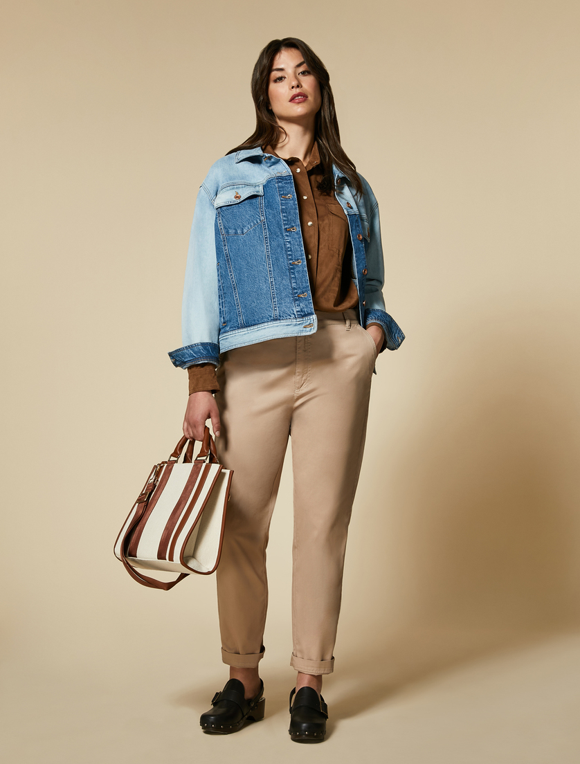 Slim gabardine trousers - Colonial - Marina Rinaldi - 5