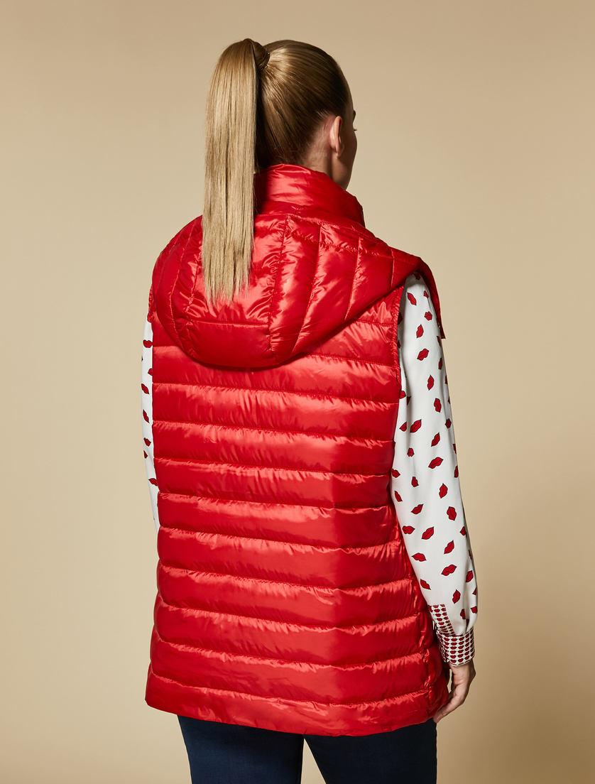 Water-repellent quilted gilet - Red - Marina Rinaldi - 3
