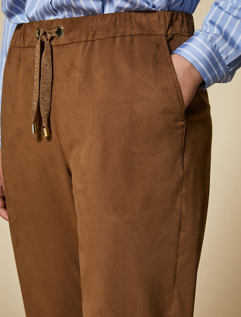 Buckskin jersey trousers - Dark brown - Marina Rinaldi - 3