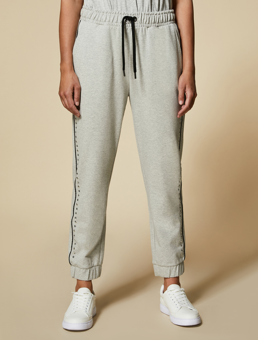 Fleece trousers - Light grey - Marina Rinaldi - 2