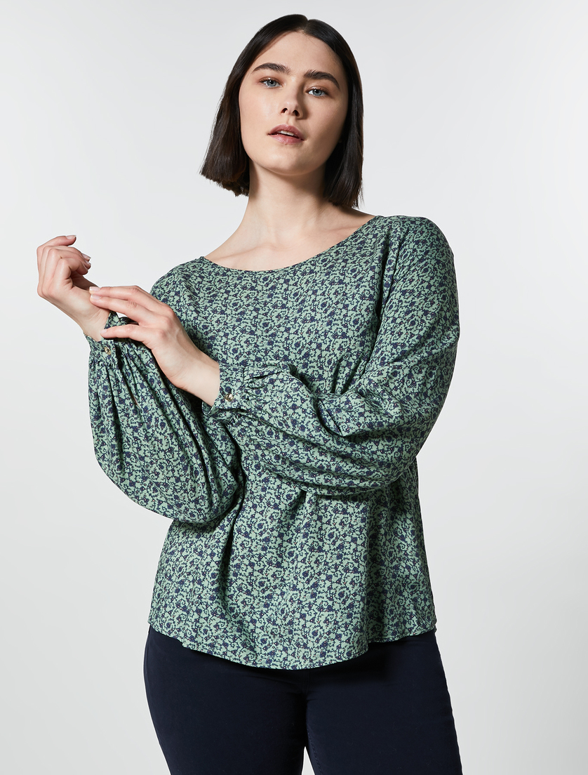 Viscose blouse - Green - Marina Rinaldi