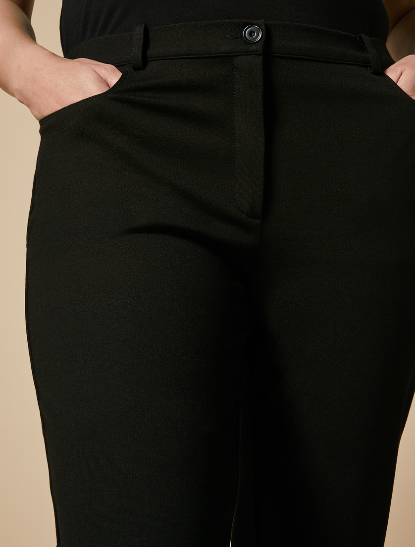 Milan-stitch trousers - Black - Marina Rinaldi - 3