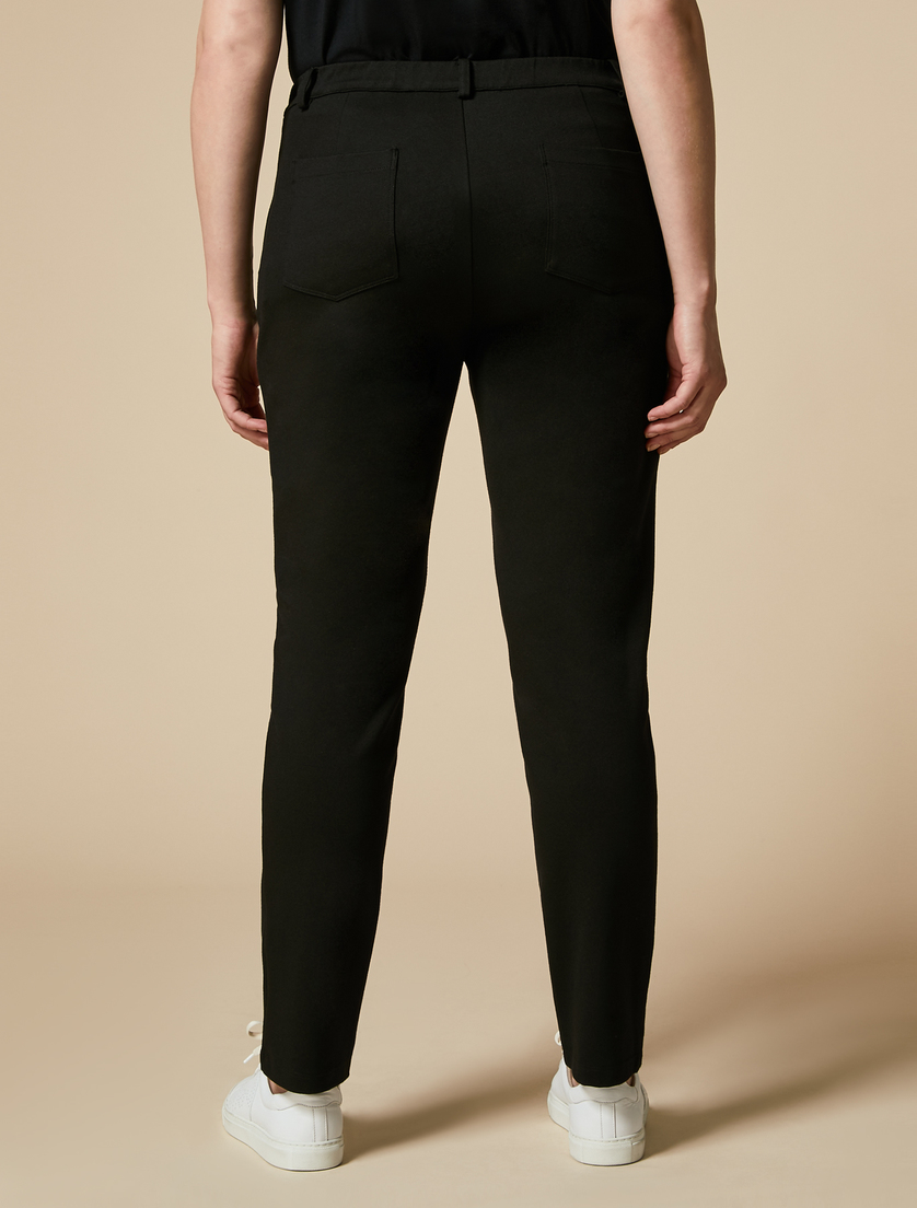 Milan-stitch trousers - Black - Marina Rinaldi - 4