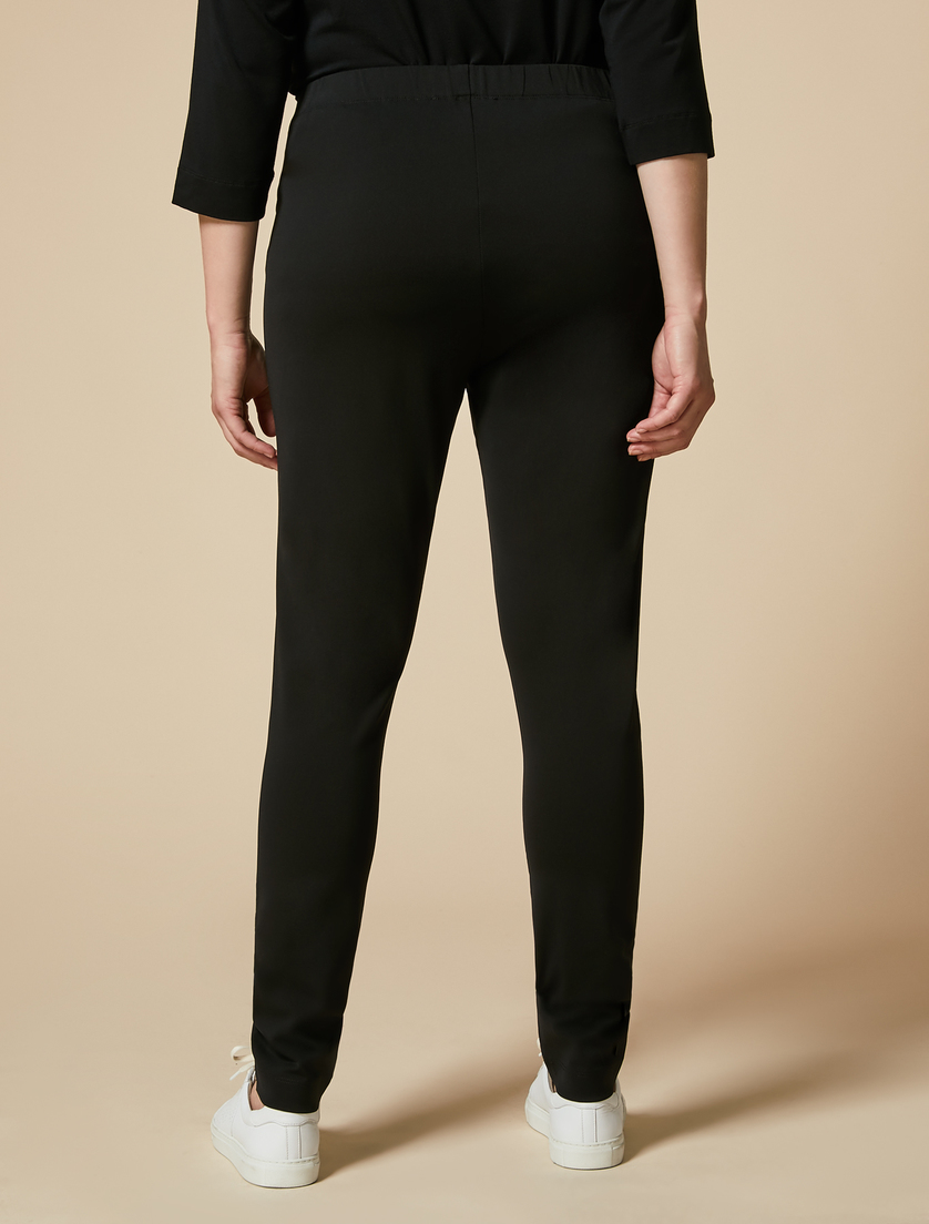 Leggings in technical jersey - Black - Marina Rinaldi - 4