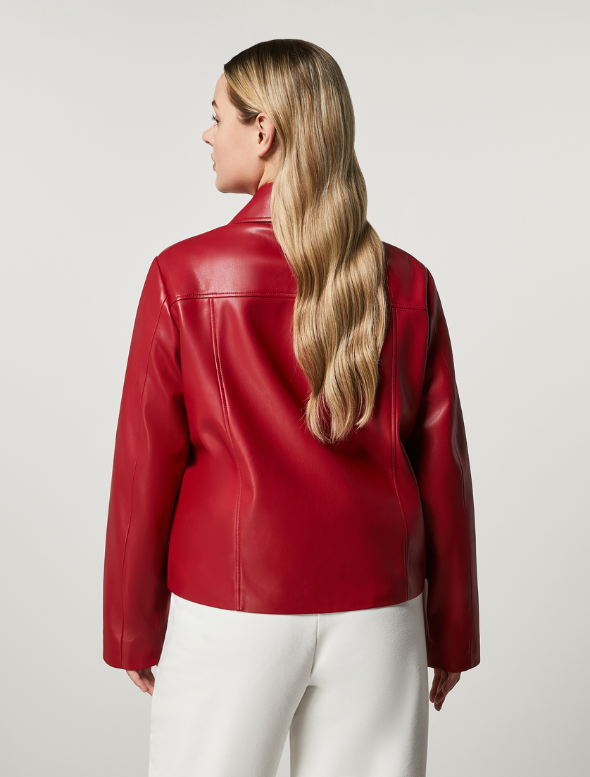 Coated jersey jacket, dark red Marina Rinaldi