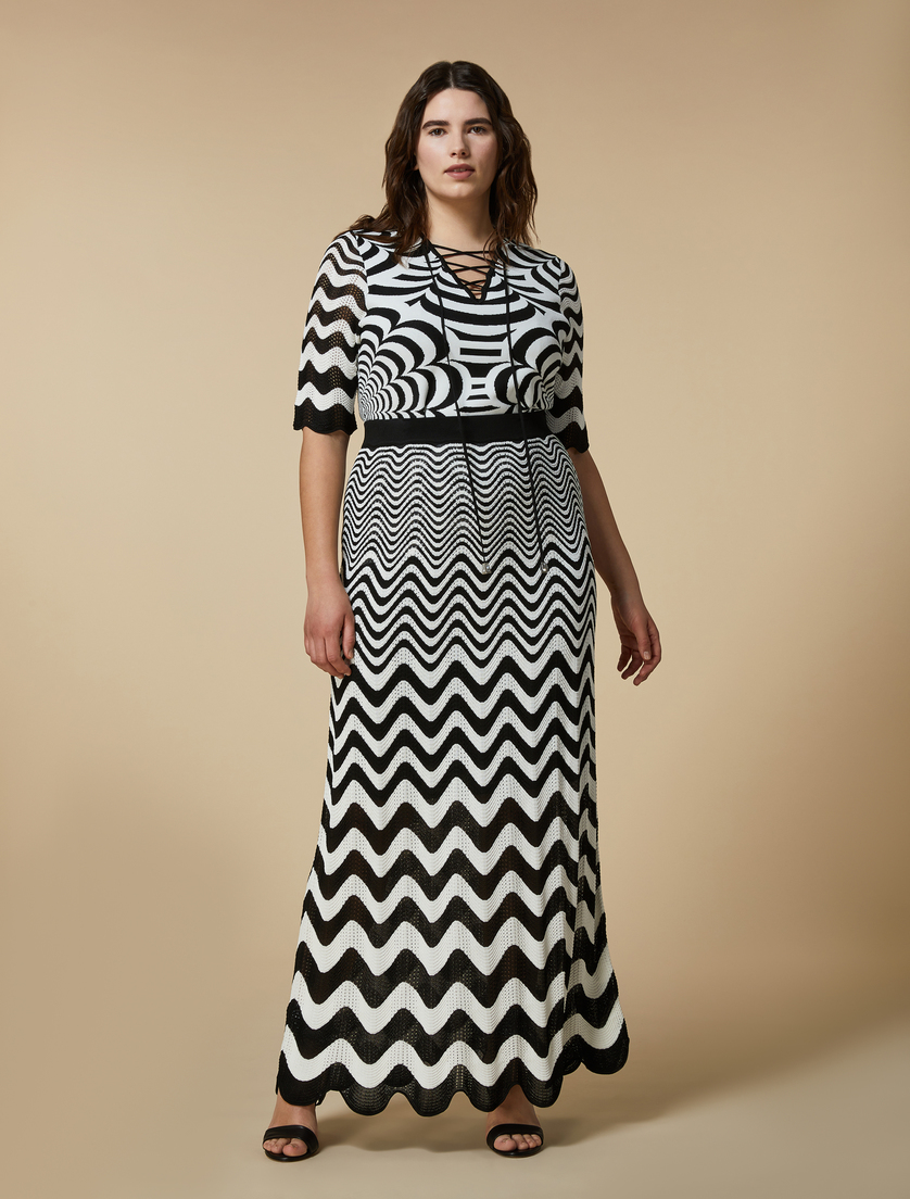 Long jacquard skirt, black Marina Rinaldi