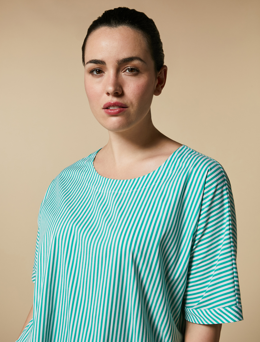 Cottonblend blouse, pastel green Marina Rinaldi