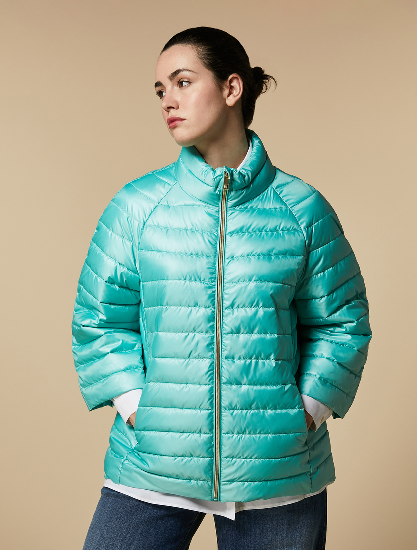 Waterrepellent quilted down jacket, green Marina Rinaldi