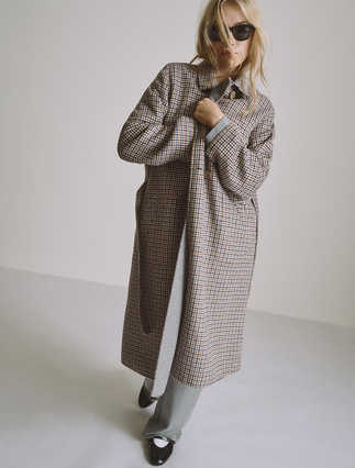 Reversible double-faced yarn-dyed coat - ULTRAMARINE