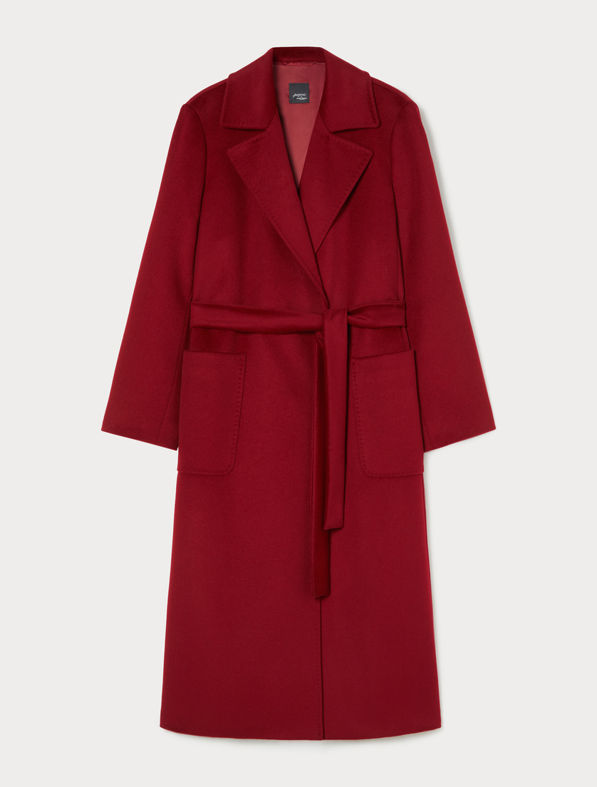 Manteau en drap de pure laine - BORDEAUX - Marina Rinaldi Manteau en drap de pure laine - BORDEAUX - Marina Rinaldi