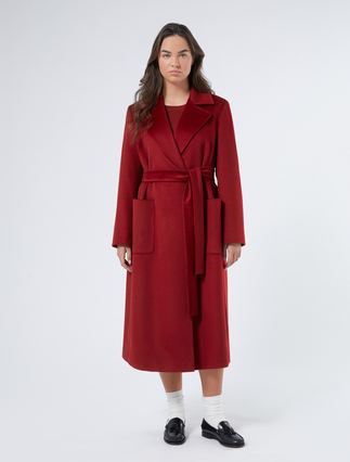 Cappotto in drap di pura lana - BORDEAUX