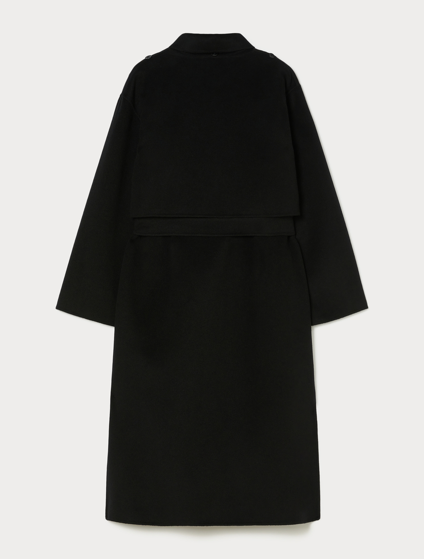 Cappotto e gilet lungo in double di misto lana - NERO - Marina Rinaldi - 4