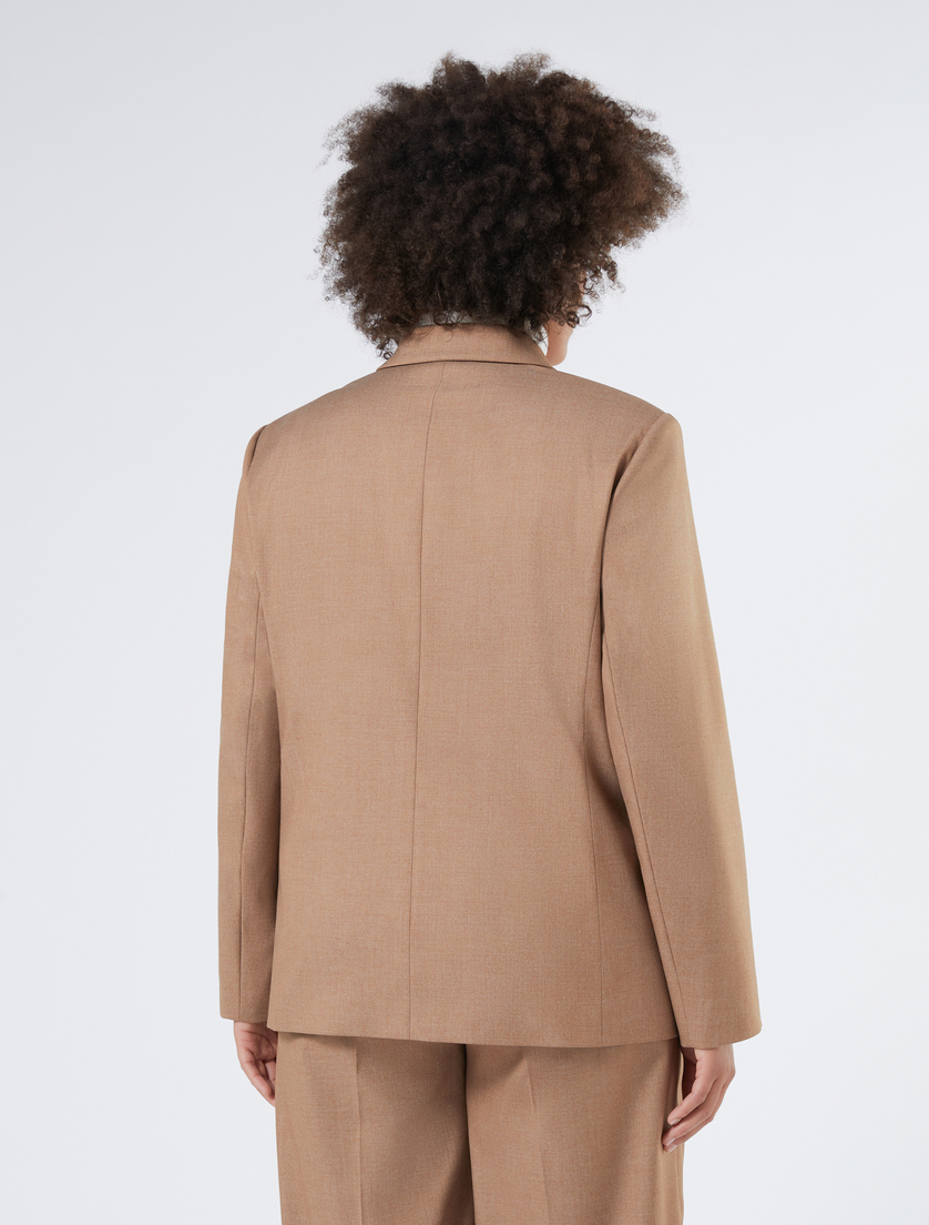 Blazer à double boutonnage en flanelle - MARRON BRONZE - Marina Rinaldi - 4 Blazer à double boutonnage en flanelle - MARRON BRONZE - Marina Rinaldi - 4