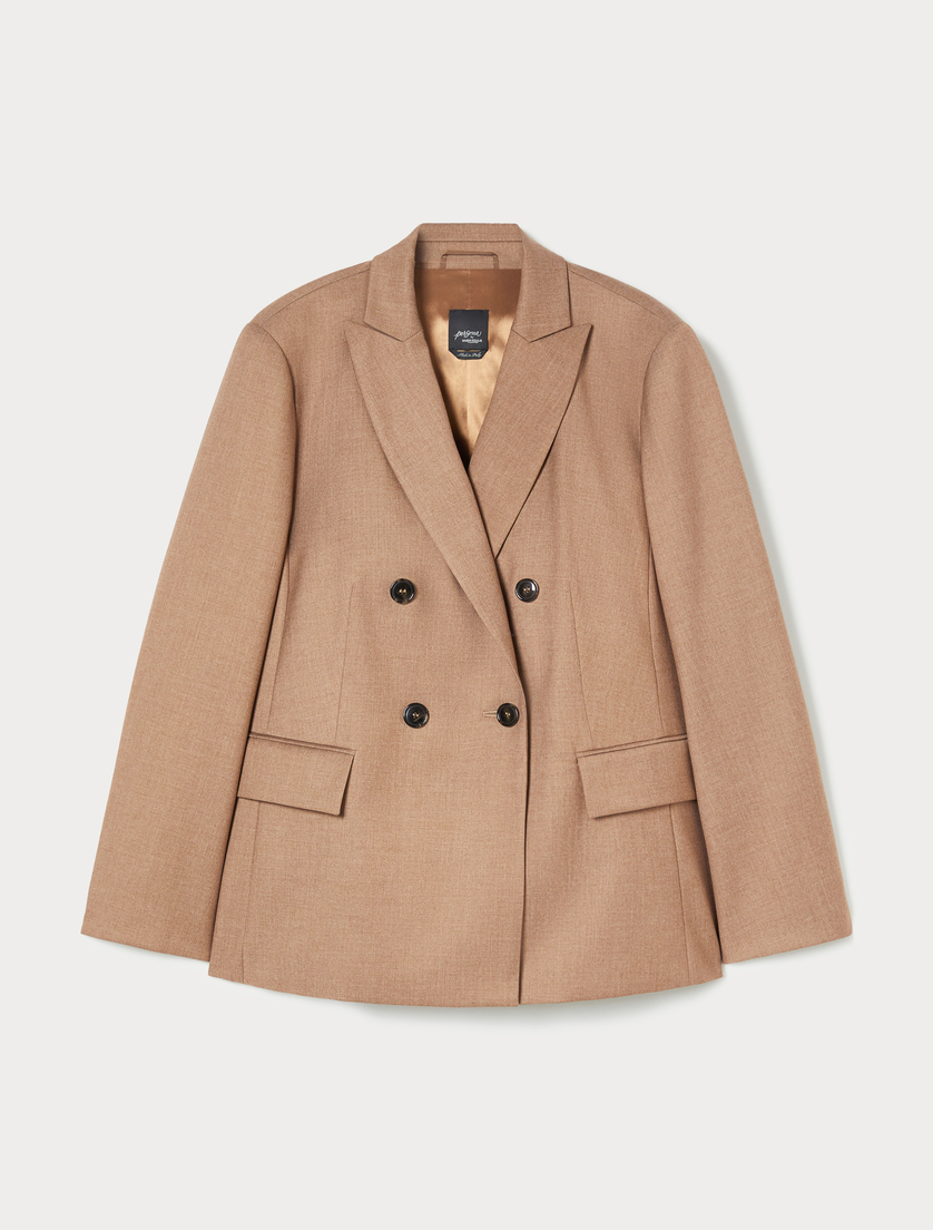 Blazer à double boutonnage en flanelle - MARRON BRONZE - Marina Rinaldi Blazer à double boutonnage en flanelle - MARRON BRONZE - Marina Rinaldi