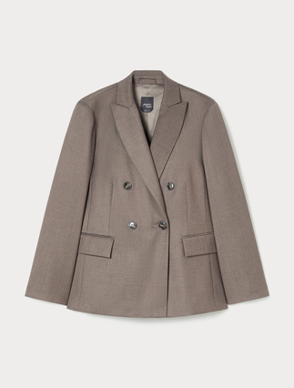 Blazer à double boutonnage en flanelle - Marina Rinaldi