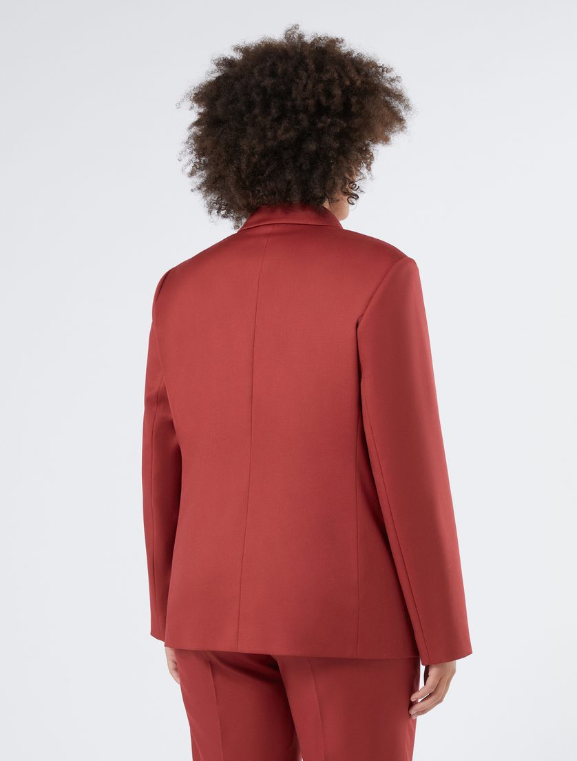 Blazer à double boutonnage en flanelle - BORDEAUX - Marina Rinaldi - 4