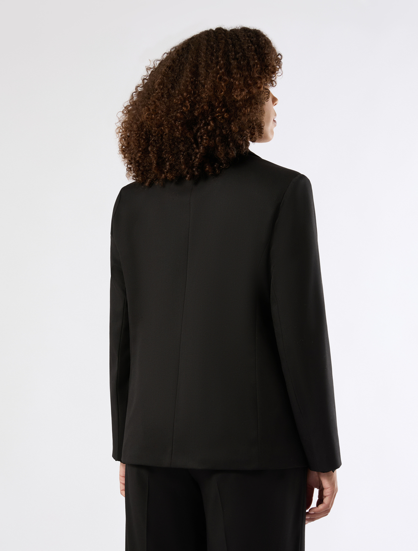 Flannel blazer - BLACK - Marina Rinaldi - 4
