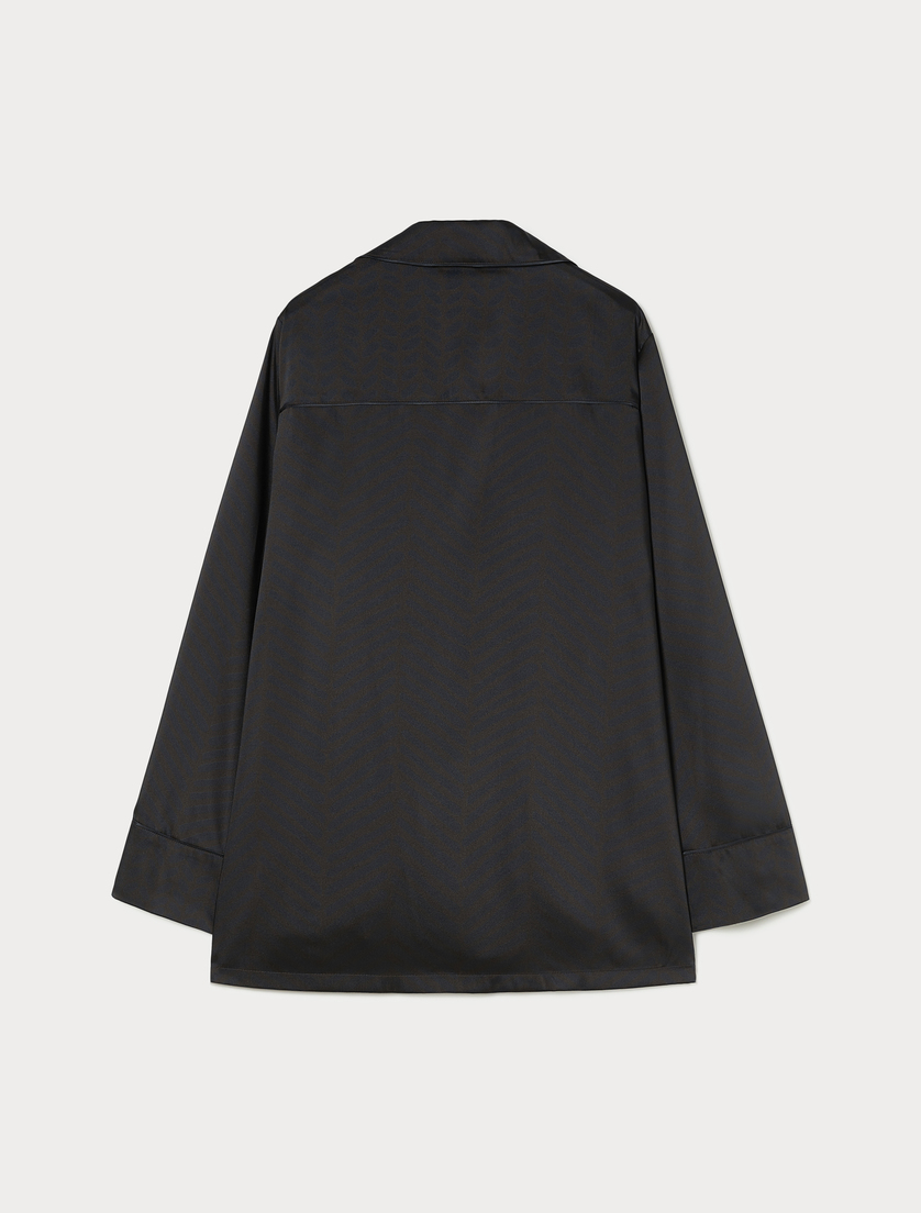 Printed twill jacket - DARK BOWN - Marina Rinaldi - 4 Printed twill jacket - DARK BOWN - Marina Rinaldi - 4