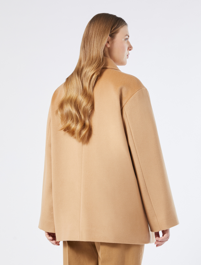 Pure wool broadcloth pea coat - BEIGE - Marina Rinaldi - 4