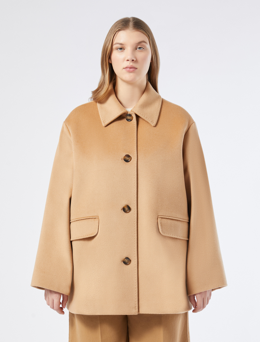 Pure wool broadcloth pea coat - BEIGE - Marina Rinaldi - 3