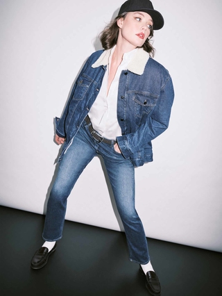 Padded denim jacket - Marina Rinaldi