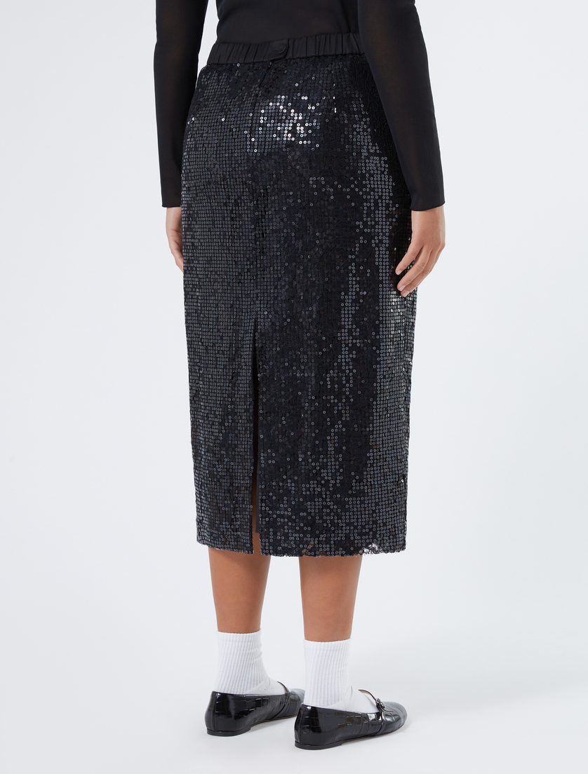 Lace skirt with sequins - BLACK - Marina Rinaldi - 4 Lace skirt with sequins - BLACK - Marina Rinaldi - 4