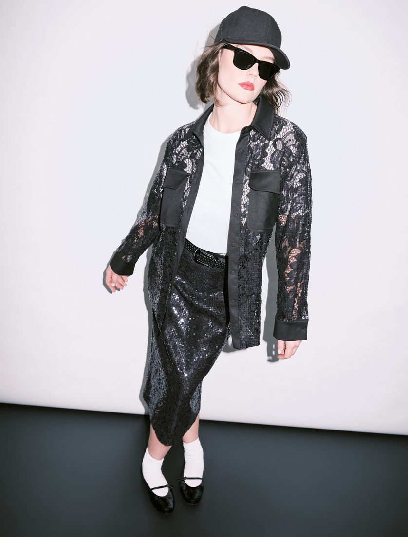 Gonna in pizzo con paillettes - Marina Rinaldi