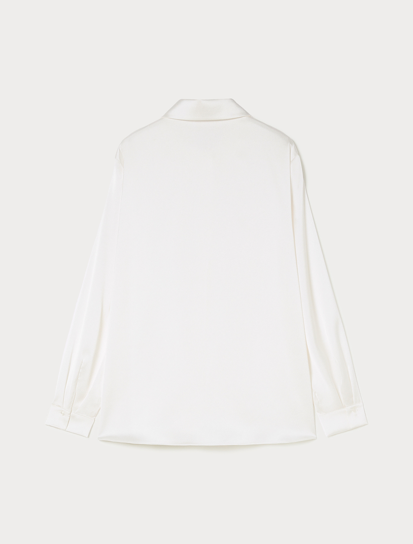 Satin shirt - WHITE - Marina Rinaldi - 4