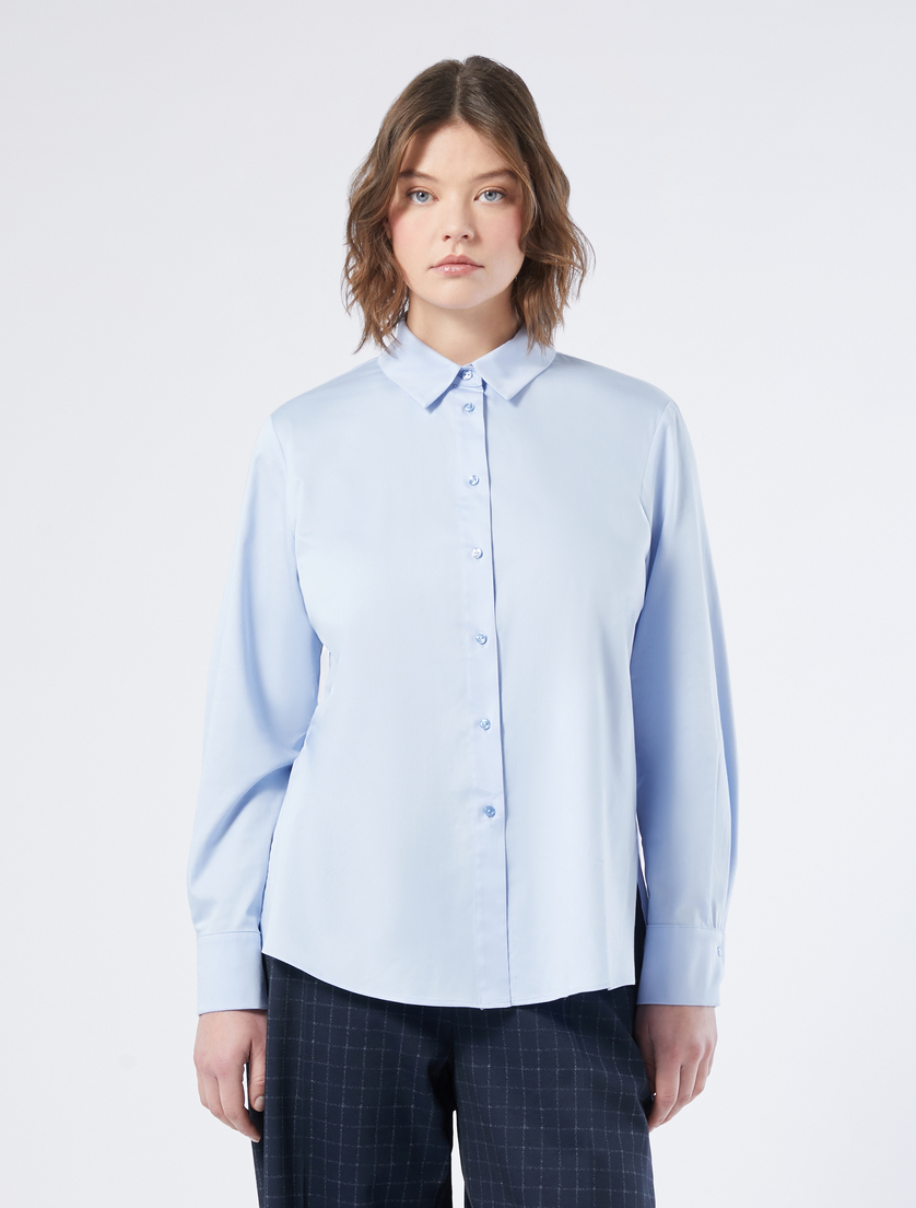 Camicia in raso - CIELO - Marina Rinaldi - 3