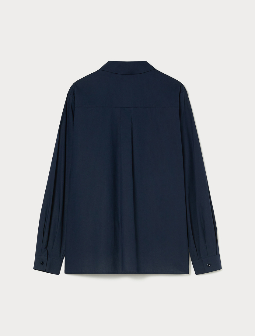 Cotton poplin shirt - ULTRAMARINE - Marina Rinaldi - 4