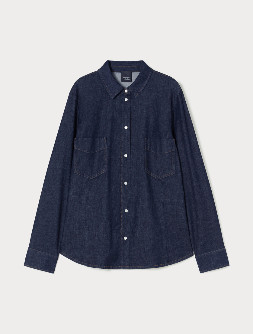 Denim blouse - BLACK - Marina Rinaldi Denim blouse - BLACK - Marina Rinaldi