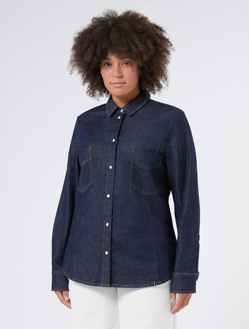 Denim blouse - BLACK - Marina Rinaldi - 3 Denim blouse - BLACK - Marina Rinaldi - 3