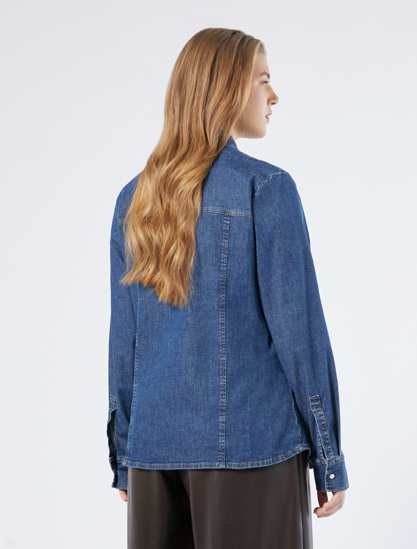 Denim blouse - MIDNIGHTBLUE - Marina Rinaldi - 4